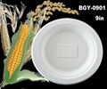 100% biodegradable cornstarch dispostable plate