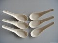Eco-friendly Biodegradable Disposable Cornstarch Chinese Spoon  4
