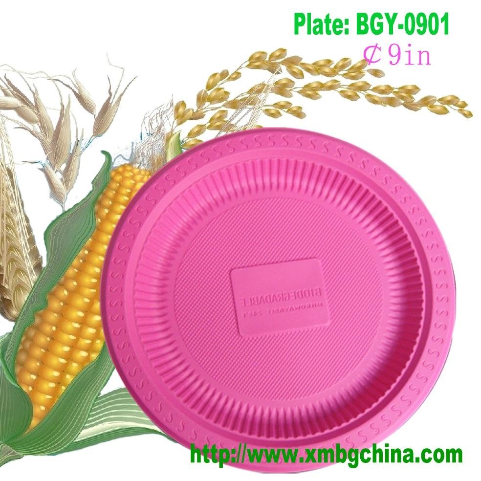 cornstarch biodegradble dispostable plate 4