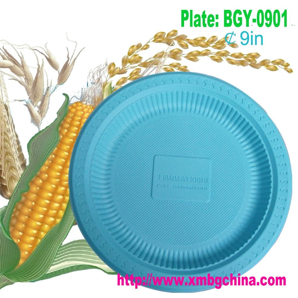 Disposable cornstarch biodegradable plate  3