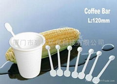 dispostable biodegradable cornstarch tableware ,coffee bar