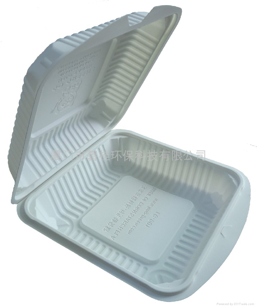 Biodegradable Compostable Cornstarch Eco-friendly Disposable lunch box 3