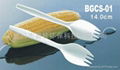 dispostable cornstarch biodegradable tableware,fork 2