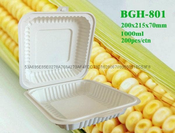 Biodegradable Compostable Cornstarch Eco-friendly Disposable lunch box 5
