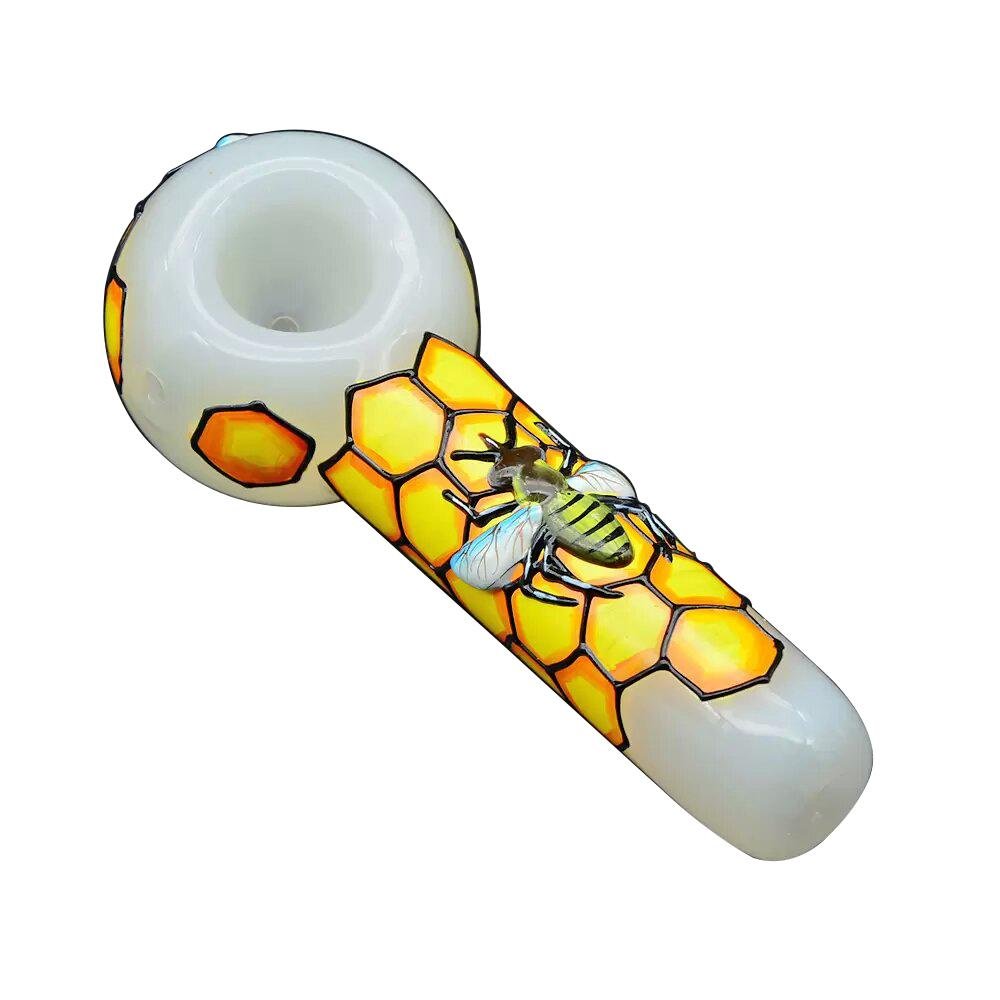 Bee pipe Glass crafts  Hand-painted pipe Handpainted Mermaid Glass Pipe 3