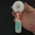 Bee pipe Glass crafts  Hand-painted pipe Handpainted Mermaid Glass Pipe 7