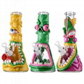 Unique Heady Glass Bongs Eye 3D Hookahs Water Pipes