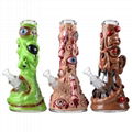 Unique Heady Glass Bongs Eye 3D Hookahs Water Pipes