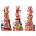 Unique Heady Glass Bongs Eye 3D Hookahs Water Pipes