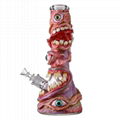 Unique Heady Glass Bongs Eye 3D Hookahs Water Pipes