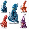 3D邪惡怪物臉設計玻璃Bong手工製作的角色煙水管Bong 萬聖節風格