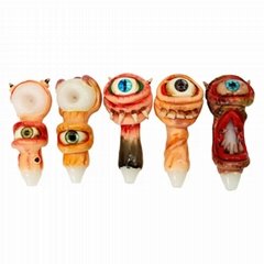 3D Devil Glass Pipe Cartoon Coloured Drawing Cool Handmade Smoking Pipes