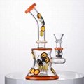 Unique Bee Style Glass Bongs Hookahs Oil Dab Rig Mini Rigs Beaker Bong 6