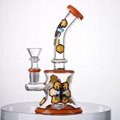 Unique Bee Style Glass Bongs Hookahs Oil Dab Rig Mini Rigs Beaker Bong 8
