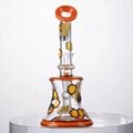 Unique Bee Style Glass Bongs Hookahs Oil Dab Rig Mini Rigs Beaker Bong 9