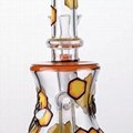 Unique Bee Style Glass Bongs Hookahs Oil Dab Rig Mini Rigs Beaker Bong 4