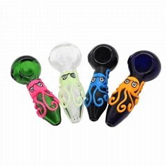 night_luminous wholesale glass pipes smoking tobacco hand pipes spoon pipe