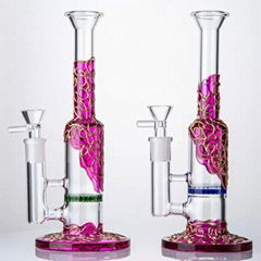 紫色烟具玻璃烟具带过滤烟具玻璃工艺品玻璃烟斗手工艺术品