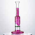 Beautiful Purple Bong Glass Bongs Percolator Tube Glass Water Pipes 