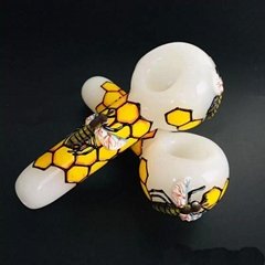 Bee pipe Glass crafts  Hand-painted pipe Handpainted Mermaid Glass Pipe