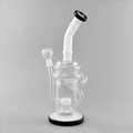 Top quality 12 inches glass bong oil rig recycler filter glass water pipe