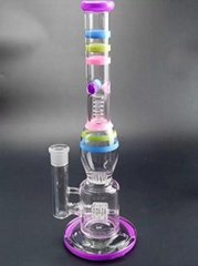 高硼硅玻璃水煙槍 美麗的彩虹色玻璃管 玻璃工藝品
