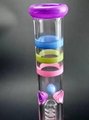 高硼硅玻璃水烟枪 美丽的彩虹色玻璃管 玻璃工艺品
