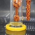 厂家直销 柠檬黄和红色玻璃水管 高硼硅玻璃水烟枪 玻璃工艺品