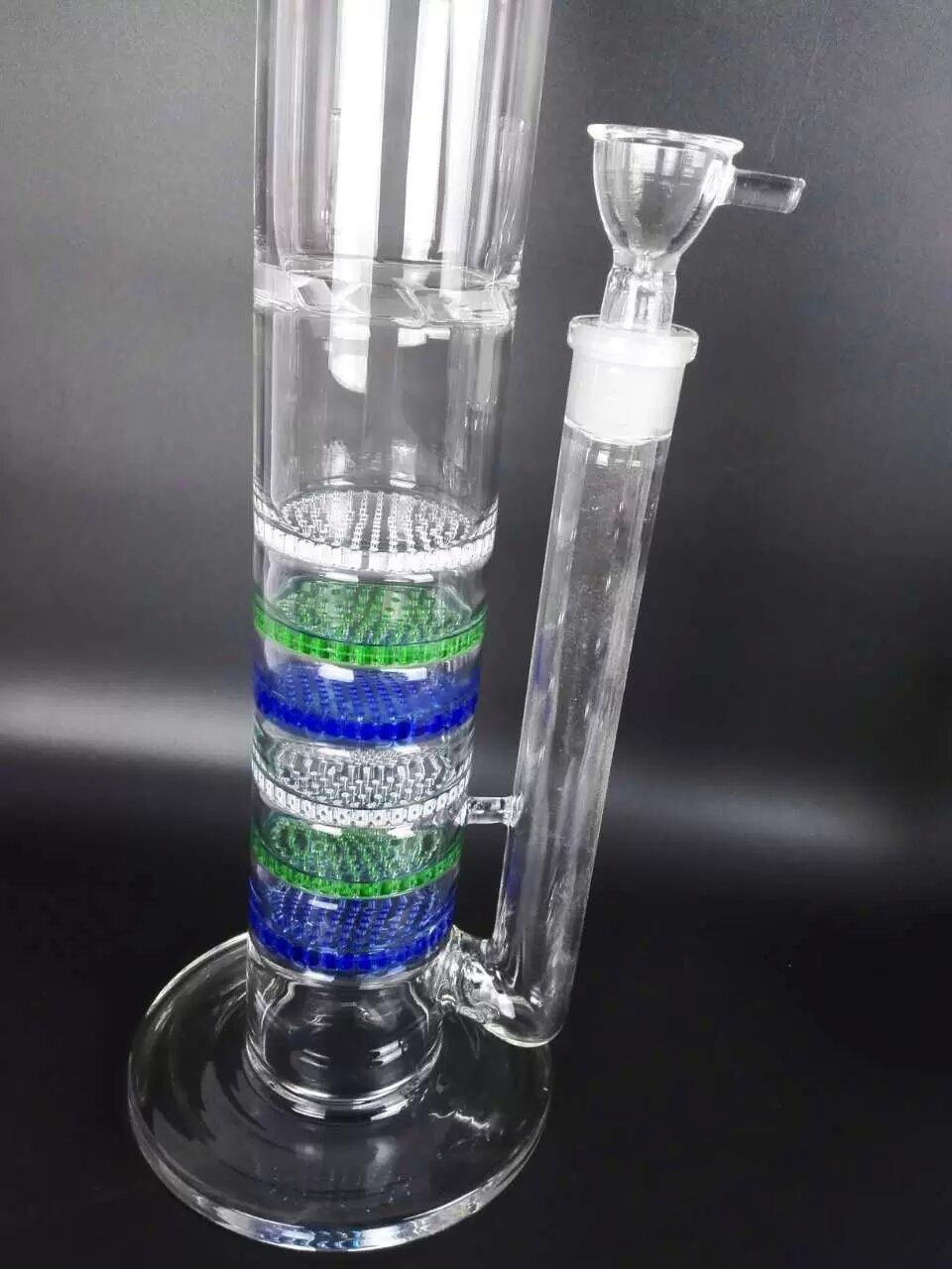 Colorful glass honeycomb filter H:48CM D:6CM Glass bong Handy Water Pipe 7 Layer 5