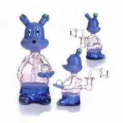 創意玻璃卡通熊水煙具 高硼硅玻璃水煙壺 玻璃工藝品