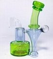 高硼硅玻璃水烟壶 绿色玻璃水烟具 玻璃工艺品