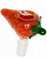 高硼硅玻璃水烟枪配件 创意草莓苹果桃子玻璃管配件