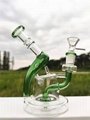 高硼硅玻璃水烟具 绿色透明水烟壶 玻璃工艺品