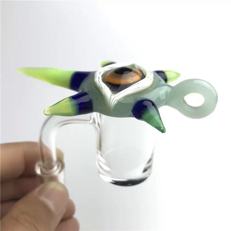 Glass Nacklace Dabber Wax Dome Dab Tool with Hookah Colorful Eye
