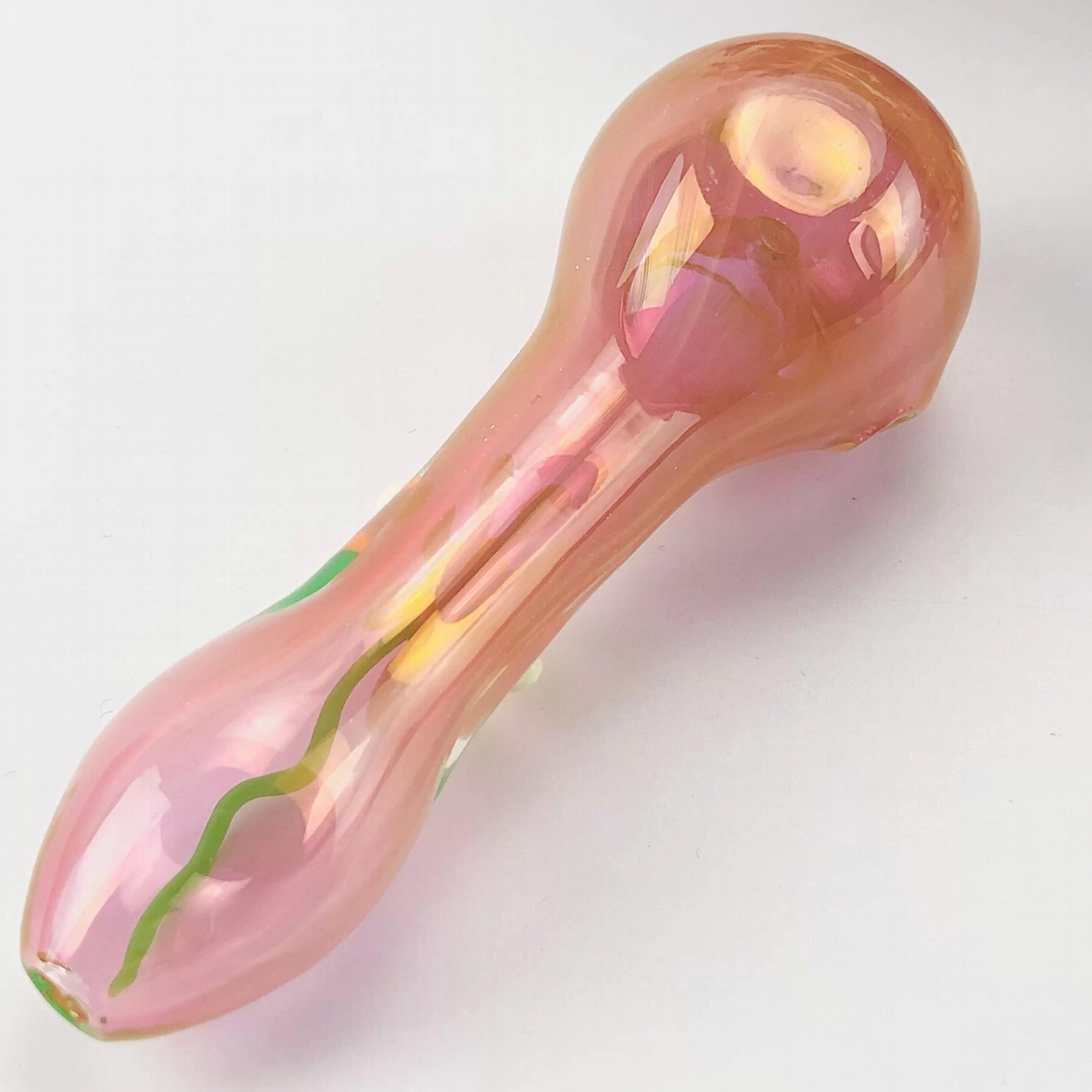 11.5cm Glass pipes Pink Cute Flower smoking pipe PH097 hengyi