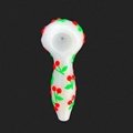 4 inch,White jade pipe,Glow in the dark,Cartoon Cherry/Cat Claw/Strawberry Pipe 7