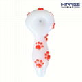 4 inch,White jade pipe,Glow in the dark,Cartoon Cherry/Cat Claw/Strawberry Pipe 5