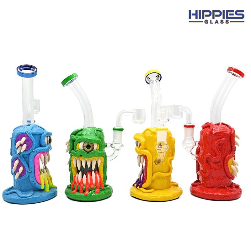 Glass Bong,Monster Smoking Set,Glass Hookah,Borosilicate Glass water pipe, 5
