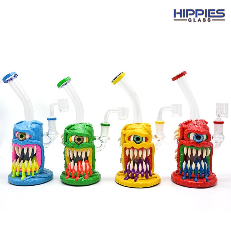 轮胎瓶玻璃烟具，高硼硅玻璃水烟壶，玻璃水烟，怪物烟具，玻璃水烟筒， 4