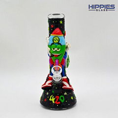 Glow In Dark,Borosilicate Glass Water Pipe,Glass Bongs,Glass Hookah (Hot Product - 1*)