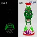 Glow In Dark,Borosilicate Glass Water Pipe,Glass Bongs,Glass Hookah