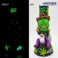 Glow In Dark,Borosilicate Glass Water Pipe,Glass Bongs,Glass Hookah