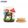 Handmade/Cute Mushroom Sealed Jar,Borosilicate Glass Jar,Smoking Accessaries 14