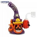 18cm Glass water pipe,Borosilicate Glass bong,Colorful polymer clay glass pipe 12