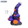 18cm Glass water pipe,Borosilicate Glass bong,Colorful polymer clay glass pipe 16