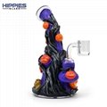 18cm Glass water pipe,Borosilicate Glass bong,Colorful polymer clay glass pipe 17