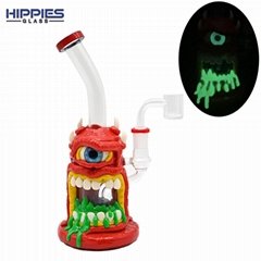 輪胎瓶玻璃煙具，高硼硅玻璃水煙壺，玻璃水煙，怪物煙具，玻璃水煙筒，