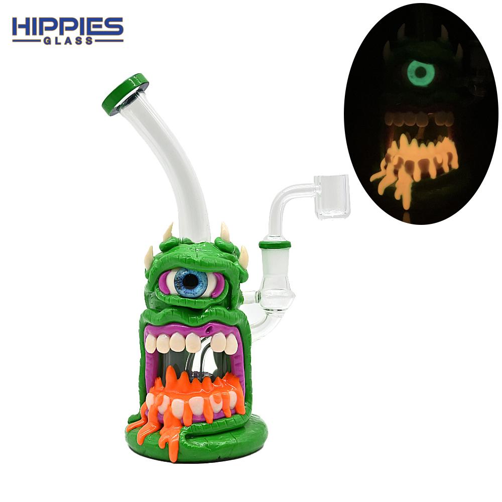 轮胎瓶玻璃烟具，高硼硅玻璃水烟壶，玻璃水烟，怪物烟具，玻璃水烟筒， 2