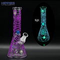 Glass Bong,glaw in dark,glass water pipe,borosilicate glass,Smoking accessories 