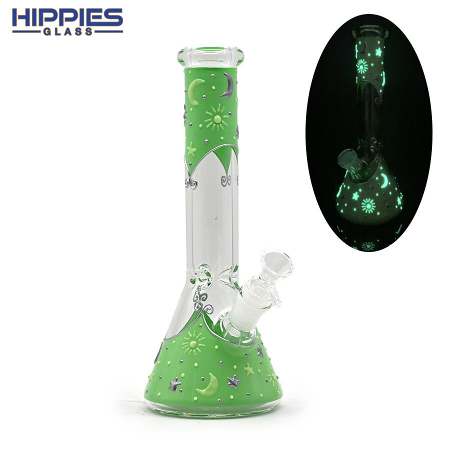 玻璃水煙管 高硼硅玻璃水煙筒 玻璃水煙 帶夜光的煙具  4